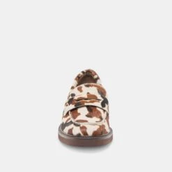 TIGGY LOAFERS COCOA TAURUS CALF HAIR(Tiggy Loafers Cocoa Taurus Calf Hair) -Dolce Vita DOLCEVITA FLATS TIGGY COCOA TAURUS CALFHAIR 04