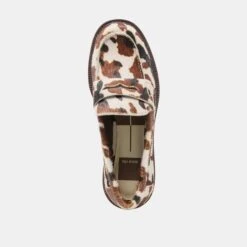 TIGGY LOAFERS COCOA TAURUS CALF HAIR(Tiggy Loafers Cocoa Taurus Calf Hair) -Dolce Vita DOLCEVITA FLATS TIGGY COCOA TAURUS CALFHAIR 06