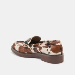 TIGGY LOAFERS COCOA TAURUS CALF HAIR(Tiggy Loafers Cocoa Taurus Calf Hair) -Dolce Vita DOLCEVITA FLATS TIGGY COCOA TAURUS CALFHAIR 08