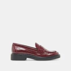 TIGGY LOAFERS OXBLOOD CRINKLE PATENT(Tiggy Loafers Oxblood Crinkle Patent)
