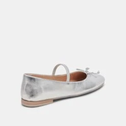 CARIN BALLET FLATS SILVER METALLIC LEATHER(Carin Ballet Flats Silver Metallic Leather) -Dolce Vita DOLCEVITA FLAT CARIN SILVERMETALLICLEATHER 03