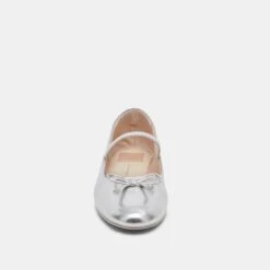 CARIN BALLET FLATS SILVER METALLIC LEATHER(Carin Ballet Flats Silver Metallic Leather) -Dolce Vita DOLCEVITA FLAT CARIN SILVERMETALLICLEATHER 04