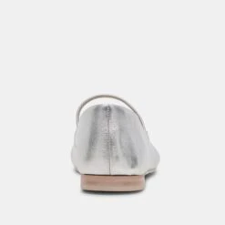 CARIN BALLET FLATS SILVER METALLIC LEATHER(Carin Ballet Flats Silver Metallic Leather) -Dolce Vita DOLCEVITA FLAT CARIN SILVERMETALLICLEATHER 05