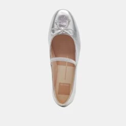 CARIN BALLET FLATS SILVER METALLIC LEATHER(Carin Ballet Flats Silver Metallic Leather) -Dolce Vita DOLCEVITA FLAT CARIN SILVERMETALLICLEATHER 06