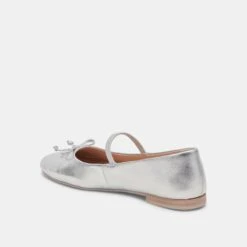 CARIN BALLET FLATS SILVER METALLIC LEATHER(Carin Ballet Flats Silver Metallic Leather) -Dolce Vita DOLCEVITA FLAT CARIN SILVERMETALLICLEATHER 09