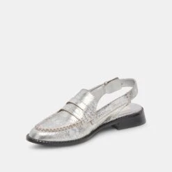 HARDI WIDE LOAFERS SILVER CRACKLED LEATHER - Re:vita(Hardi Wide Loafers Silver Crackled Leather Resale) -Dolce Vita DOLCEVITA FLAT HARDI SILVERCRACKLEDLEATHER 08 c927163b 37d1 4e10 86a7 e703dc86d89e