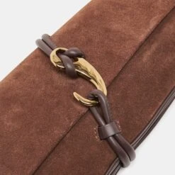 ALICE SHOULDER BAG CHOCOLATE SUEDE(Alice Shoulder Bag Chocolate Suede) -Dolce Vita DOLCEVITA HANDBAGS ALICE CHOCOLATE DETAILS 2