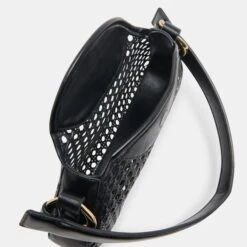 MOLENE SHOULDER BAG BLACK CANE(Molene Shoulder Bag Black Cane) -Dolce Vita DOLCEVITA HANDBAGS MOLENE BLACK 5