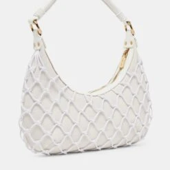 POSITANO SHOULDER BAG WHITE RAFFIA(Positano Shoulder Bag White Raffia) -Dolce Vita DOLCEVITA HANDBAGS POSITANO WHITE 2