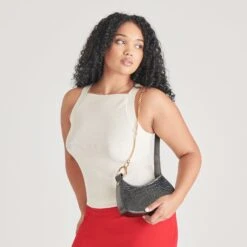 SILVIE SHOULDER BAG BLACK CROCO STELLA(Silvie Shoulder Bag Black Croco Stella) 10 SILVIE SHOULDER BAG BLACK CROCO STELLA(Silvie Shoulder Bag Black Croco Stella) -Dolce Vita DOLCEVITA HANDBAGS SILVIE BLACKCROCO 01