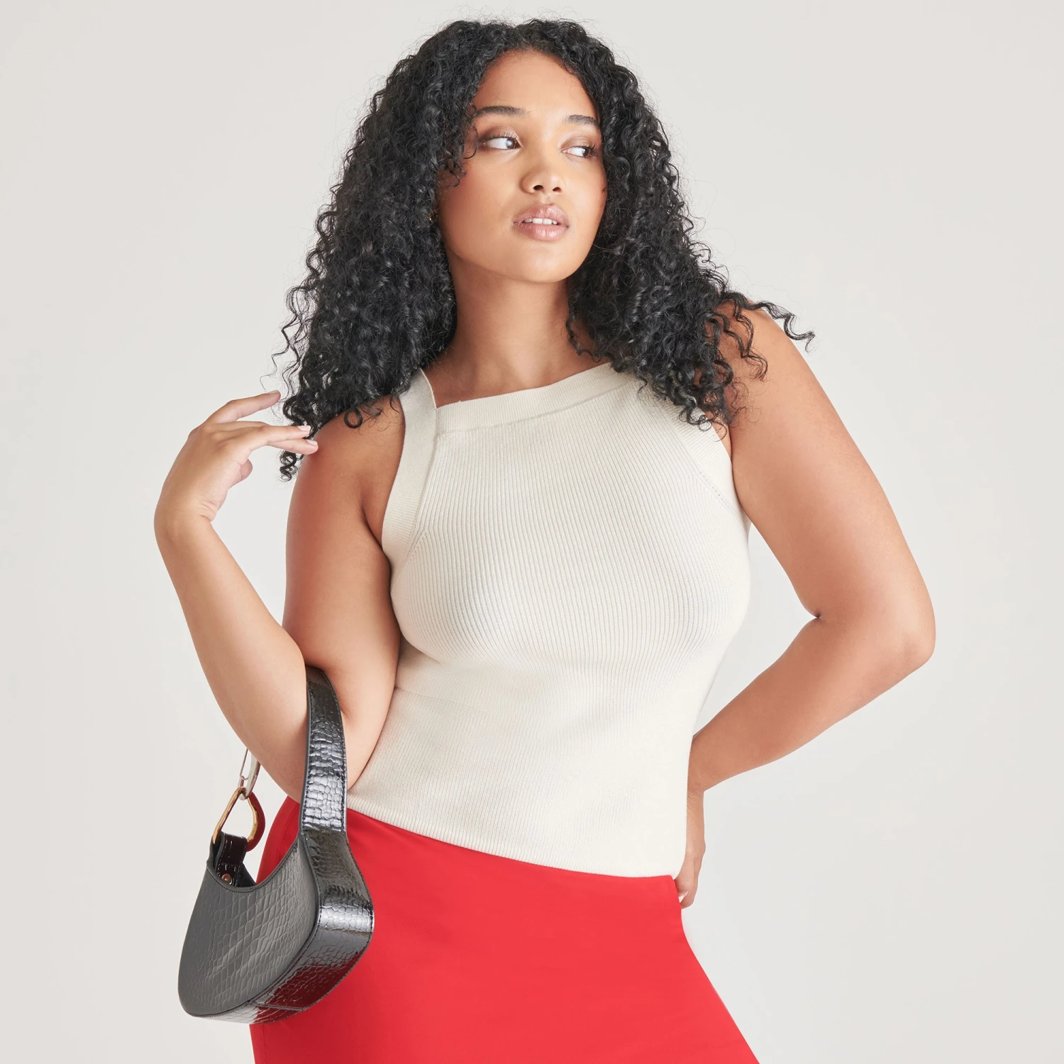 SILVIE SHOULDER BAG BLACK CROCO STELLA(Silvie Shoulder Bag Black Croco Stella) 6 SILVIE SHOULDER BAG BLACK CROCO STELLA(Silvie Shoulder Bag Black Croco Stella) - Image 6