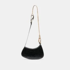 SILVIE SHOULDER BAG BLACK CROCO STELLA(Silvie Shoulder Bag Black Croco Stella) 11 SILVIE SHOULDER BAG BLACK CROCO STELLA(Silvie Shoulder Bag Black Croco Stella) -Dolce Vita DOLCEVITA HANDBAGS SILVIE BLACKCROCO 2