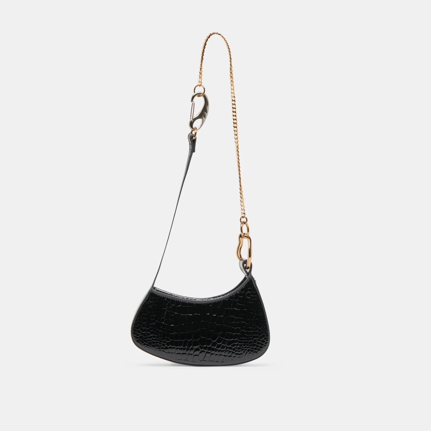 SILVIE SHOULDER BAG BLACK CROCO STELLA(Silvie Shoulder Bag Black Croco Stella) 4 SILVIE SHOULDER BAG BLACK CROCO STELLA(Silvie Shoulder Bag Black Croco Stella) - Image 4