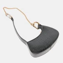 SILVIE SHOULDER BAG BLACK CROCO STELLA(Silvie Shoulder Bag Black Croco Stella) 14 SILVIE SHOULDER BAG BLACK CROCO STELLA(Silvie Shoulder Bag Black Croco Stella) -Dolce Vita DOLCEVITA HANDBAGS SILVIE BLACKCROCO DETAILS 2