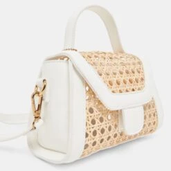 TROPEZ CROSSBODY WHITE NATURAL CANE(Tropez Crossbody White Natural Cane) -Dolce Vita DOLCEVITA HANDBAGS TROPEZ WHITE 4