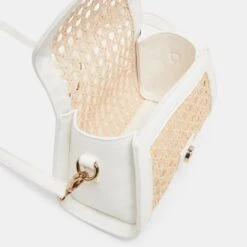 TROPEZ CROSSBODY WHITE NATURAL CANE(Tropez Crossbody White Natural Cane) -Dolce Vita DOLCEVITA HANDBAGS TROPEZ WHITE 5