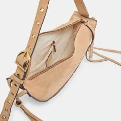 VERONA SHOULDER BAG BEIGE SUEDE(Verona Shoulder Bag Beige Suede) 18 VERONA SHOULDER BAG BEIGE SUEDE(Verona Shoulder Bag Beige Suede) -Dolce Vita DOLCEVITA HANDBAGS VERONA BEIGE 3