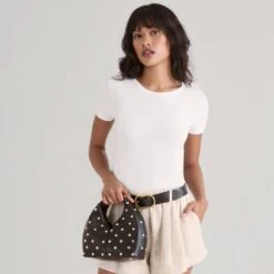 DAHLIA HANDBAG BLACK STELLA(Dahlia Handbag Black Stella) -Dolce Vita DOLCEVITA HANDBAG DAHLIA BLACKPU 01 a801fcf0 d9c7 491b 8ff8 da3f1f862c49