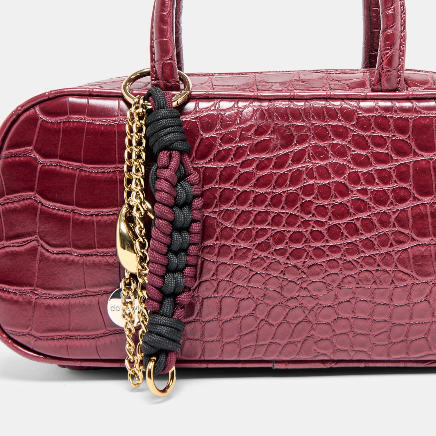 FLYN HANDBAG BURGUNDY CROCO STELLA(Flyn Handbag Burgundy Croco Stella) 3 FLYN HANDBAG BURGUNDY CROCO STELLA(Flyn Handbag Burgundy Croco Stella) - Image 3