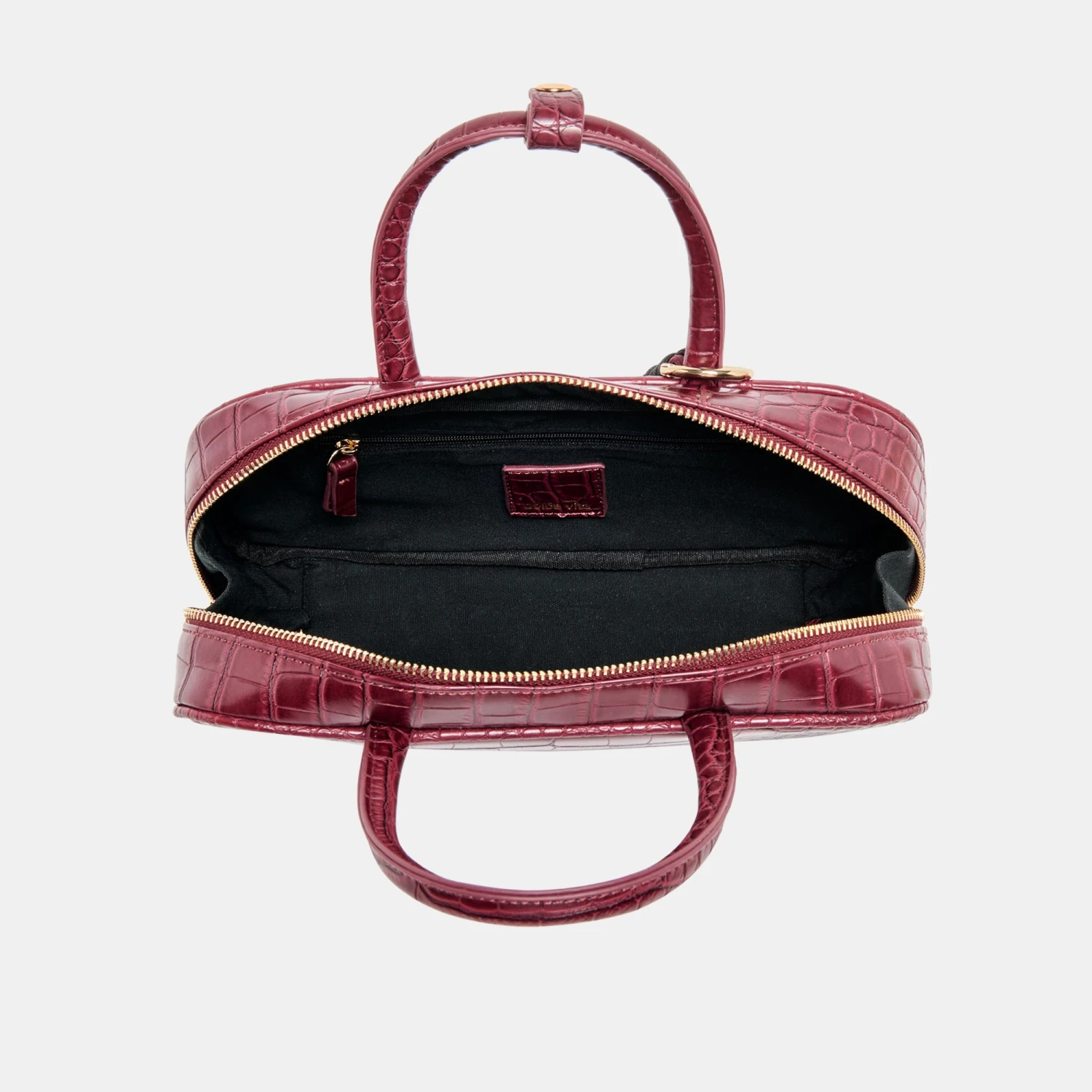 FLYN HANDBAG BURGUNDY CROCO STELLA(Flyn Handbag Burgundy Croco Stella) 5 FLYN HANDBAG BURGUNDY CROCO STELLA(Flyn Handbag Burgundy Croco Stella) - Image 5