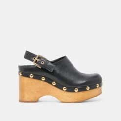 ADELAN CLOGS BLACK LEATHER(Adelan Clogs Black Leather)