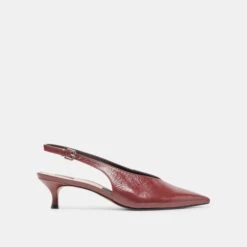 ALENNA HEELS OXBLOOD CRINKLE PATENT(Alenna Heels Oxblood Crinkle Patent)