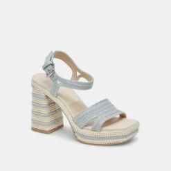 ANIRA PEARL HEELS LIGHT BLUE PEARLS(Anira Pearl Heels Light Blue Pearls) -Dolce Vita DOLCEVITA HEELS ANIRAPEARL LIGHTBLUEPEARLS 01