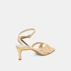 BECKI HEELS GOLD DISTRESSED LEATHER(Becki Heels Gold Distressed Leather) -Dolce Vita DOLCEVITA HEELS BECKI GOLDDISTRESSEDLEATHER 03