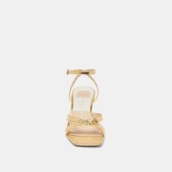BECKI HEELS GOLD DISTRESSED LEATHER(Becki Heels Gold Distressed Leather) -Dolce Vita DOLCEVITA HEELS BECKI GOLDDISTRESSEDLEATHER 04