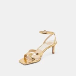 BECKI HEELS GOLD DISTRESSED LEATHER(Becki Heels Gold Distressed Leather) -Dolce Vita DOLCEVITA HEELS BECKI GOLDDISTRESSEDLEATHER 08