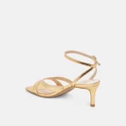 BECKI HEELS GOLD DISTRESSED LEATHER(Becki Heels Gold Distressed Leather) -Dolce Vita DOLCEVITA HEELS BECKI GOLDDISTRESSEDLEATHER 09