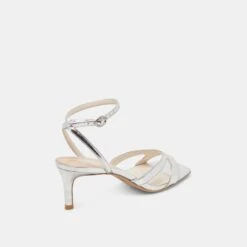 BECKI HEELS SILVER DISTRESSED LEATHER(Becki Heels Silver Distressed Leather) -Dolce Vita DOLCEVITA HEELS BECKI SILVERDISTRESSEDLEATHER 03