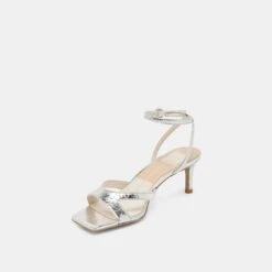 BECKI HEELS SILVER DISTRESSED LEATHER(Becki Heels Silver Distressed Leather) -Dolce Vita DOLCEVITA HEELS BECKI SILVERDISTRESSEDLEATHER 08