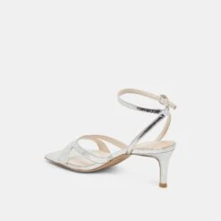 BECKI HEELS SILVER DISTRESSED LEATHER(Becki Heels Silver Distressed Leather) -Dolce Vita DOLCEVITA HEELS BECKI SILVERDISTRESSEDLEATHER 09