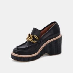 BRENAN WEDGES BLACK LEATHER - Re:vita(Brenan Wedges Black Leather Rxil3xcc1v Resale) -Dolce Vita DOLCEVITA HEELS BRENAN BLACKLEATHER 08