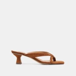 BREVEL HEELS DK BROWN SUEDE(Brevel Heels Dk Brown Suede)