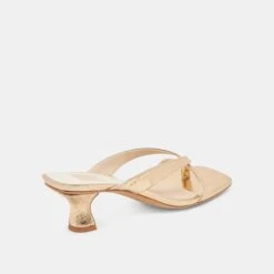BREVEL HEELS GOLD DISTRESSED LEATHER(Brevel Heels Gold Distressed Leather) -Dolce Vita DOLCEVITA HEELS BREVEL GOLDDISTRESSEDLEATHER 03