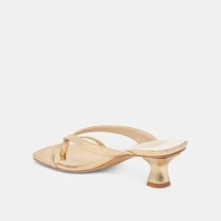 BREVEL HEELS GOLD DISTRESSED LEATHER(Brevel Heels Gold Distressed Leather) -Dolce Vita DOLCEVITA HEELS BREVEL GOLDDISTRESSEDLEATHER 09