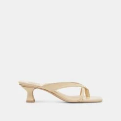 BREVEL HEELS LIGHT YELLOW LEATHER(Brevel Heels Light Yellow Leather)