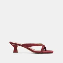 BREVEL HEELS OXBLOOD SUEDE(Brevel Heels Oxblood Suede)