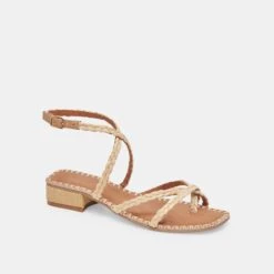 BRINN SANDALS LT NATURAL RAFFIA(Brinn Sandals Lt Natural Raffia) -Dolce Vita DOLCEVITA HEELS BRINN LTNATURALRAFFIA 01