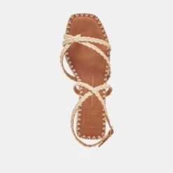 BRINN SANDALS LT NATURAL RAFFIA(Brinn Sandals Lt Natural Raffia) -Dolce Vita DOLCEVITA HEELS BRINN LTNATURALRAFFIA 06