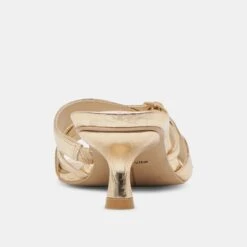 BRYANT HEELS GOLD DISTRESSED LEATHER(Bryant Heels Gold Distressed Leather) -Dolce Vita DOLCEVITA HEELS BRYANT GOLDDISTRESSEDLEATHER 05