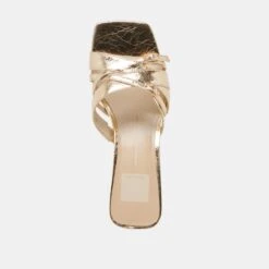 BRYANT HEELS GOLD DISTRESSED LEATHER(Bryant Heels Gold Distressed Leather) -Dolce Vita DOLCEVITA HEELS BRYANT GOLDDISTRESSEDLEATHER 06