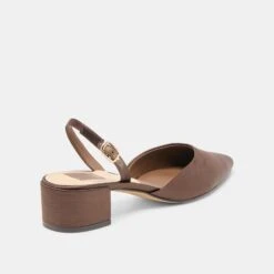 CAREL HEELS DK BROWN SATIN(Carel Heels Dk Brown Satin) -Dolce Vita DOLCEVITA HEELS CAREL DKBROWN SATIN 03