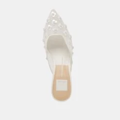 CLARA PEARL HEELS TRUE WHITE DAISY MESH(Clara Pearl Heels True White Daisy Mesh) -Dolce Vita DOLCEVITA HEELS CLARAPEARL TRUEWHITEDAISYMESH 06