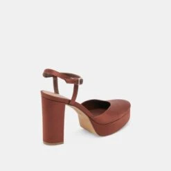 CLAUD HEELS CHOCOLATE SATIN(Claud Heels Chocolate Satin) -Dolce Vita DOLCEVITA HEELS CLAUD CHOCOLATESATIN 03
