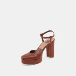 CLAUD HEELS CHOCOLATE SATIN(Claud Heels Chocolate Satin) -Dolce Vita DOLCEVITA HEELS CLAUD CHOCOLATESATIN 08