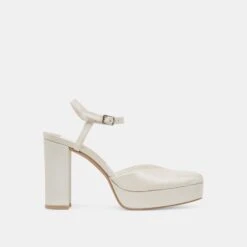 CLAUD HEELS WHITE SATIN(Claud Heels White Satin)