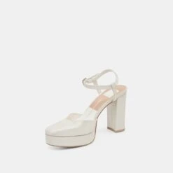 CLAUD HEELS WHITE SATIN(Claud Heels White Satin) -Dolce Vita DOLCEVITA HEELS CLAUD WHITESATIN 08